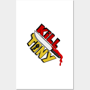 Kill Tony Podcast Fun Fan Logo WIth Microphone and a Knife (Black) Posters and Art